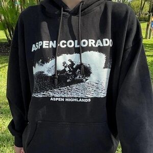 Brandy Melville Black Aspen Colorado Hoodie